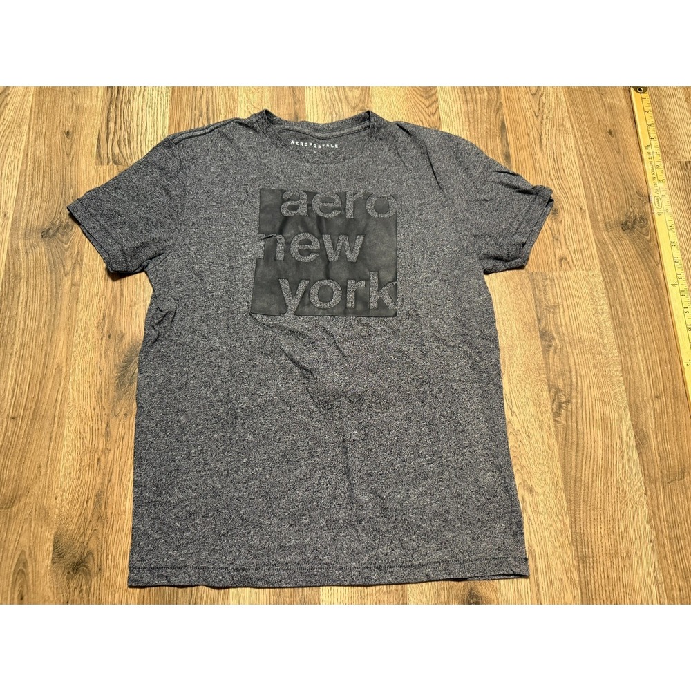 Aeropostale Shirt, Men's Size Small, Black Grey, Aero New York Print